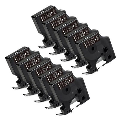 12mm 5/10PK Compatible Label Tape for D1 45013 45010 45018 Works with Labeling Machine LabelManager LM160 LM420P(10PK White on Black)