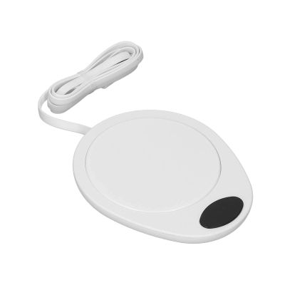 Focket USB Mug Warmer, Adjustable 55C Automatic Electric Beverage Heating Plate with Smart Temperature Control for Coffee Cups (White)