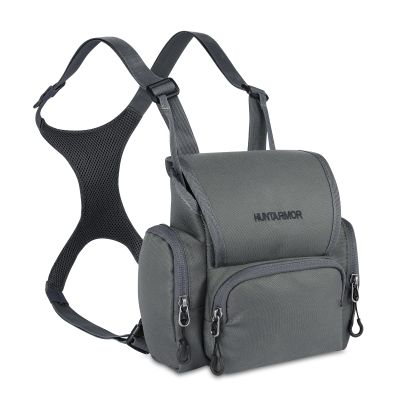 UIIHUNT Binocular Harness Chest Pack - Lightweight Bino Harness with Rangefinder Pouch - Durable Binocular Chest Packs for Hunting & More - Bino Harness Holds rangefinders, Phones, ect