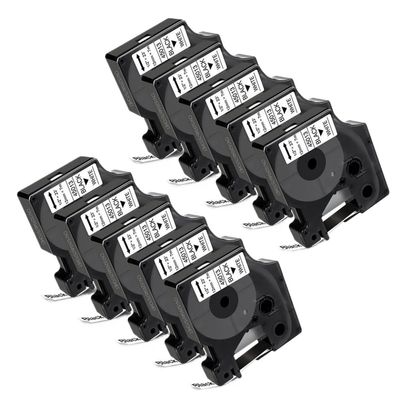 12mm 5/10PK Compatible Label Tape for D1 45013 45010 45018 Works with Labeling Machine LabelManager LM160 LM420P(10PK Black on White)