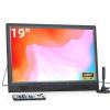 NORTHING 19.2" Portable TV with Antenna, 1080P LED Small TV with HDMI Input/AV Input/USB Port, Kitchen TV with Built-in Stand, for Camping Bedroom RV Patio Indoor Outdoor view 1
