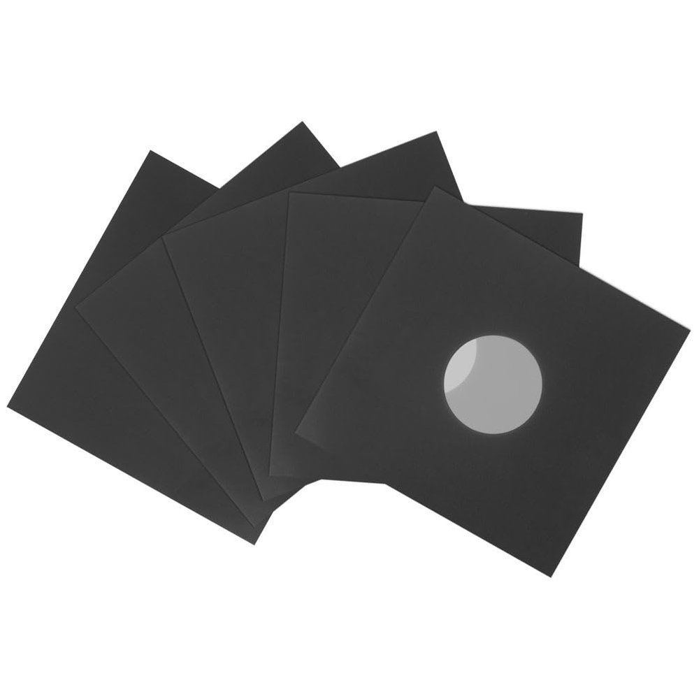 DIYEAH Vinyl Record Sleeves, 6pcs Gatefold Vinyl Outer Sleeves Kraft Paper Record Protective Covers Black Jackets for 12-inch Storage Dustproof Album Protectors
