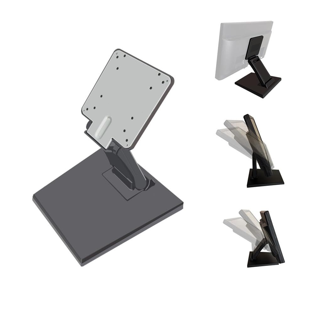 Adjustable Monitor Stand Foldable Monitor Mount for 10-27 Inch LCD TV Screens with Installing Holes 75x75mm & 100x100mm