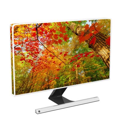 Baocicco Autumn Forest Waterproof 45, 46, 47, 48 Inch Anti-Static Dust proof LCD/LED/HD Red Green Yellow Leaves Wooden Autumn Natural Panel Case Antistatic Water Resistant Television Cover