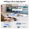ORICO DataMatrix Mini 10TB Externsion Storage, 2TB SSD with 8TB External Hard Drive, 10Gbps USB-C&USB A Docking Station Compatible with Thunderbolt 3/4/5, SD/TF/CF Card Reader, for MacBook view 3
