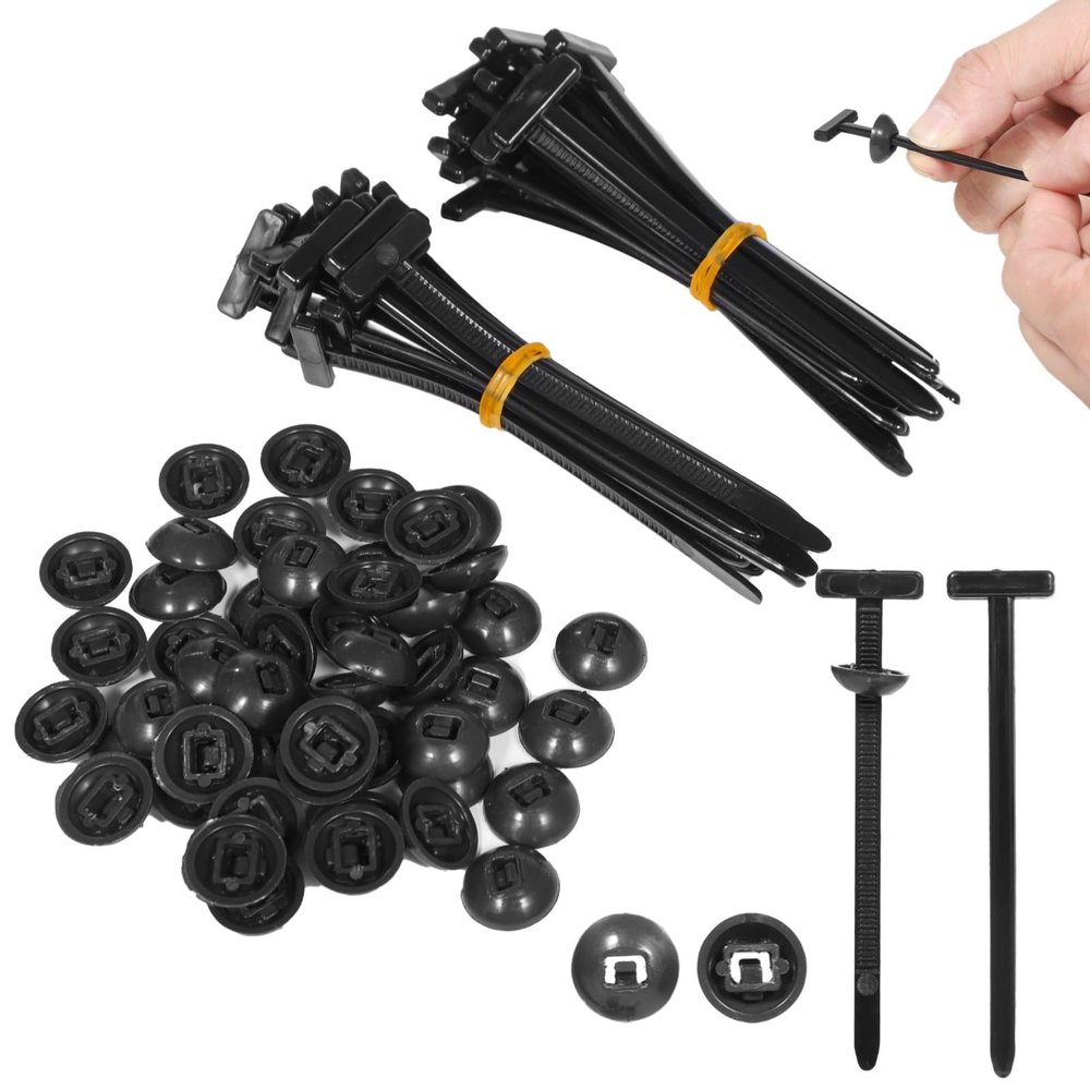 150 Pcs Nylon Zip Ties, Heavy Duty Universal Cable Fastener Tools, Self-Locking Tie Buckles With Pins & Buttons, Excellent For Automotive Wiring Organization And Repairs
