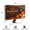 Baocicco Happy Thanksgiving Monitor Dust Covers 65 Inch Autumn Fall Pumpkin Harvest Panel Case Antistatic Water Resistant Monitor Dust Cover Give Thanks Dust Proof Computer Cover view 2