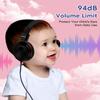 Cowyawn Kids Headphones, Toddler Headphone with Safe Volume Limiter 94dB, Wired School Headphones for Kid, 3.5mm Adjustable On-Ear Headphone for Boys/Girls/Children/Teens/iPad/Computer, Red Black view 2
