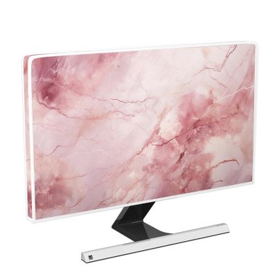 Baocicco Fashion Pink Marble Waterproof Television Cover 58, 59, 60 Inch Full Body Covers for Television Screen Panel Case Computer Sleeve Compatible with PC, Desktop and TV LED LCD OLED