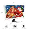 Baocicco Santa Claus Waterproof Television Cover 45, 46, 47, 48 Inch Cartoon Style Elk Winter Holiday New Year Eve Kids Boys Girls TVs Accessories Screen 40 to 42 Inch TV LCD Screen Decoration view 2