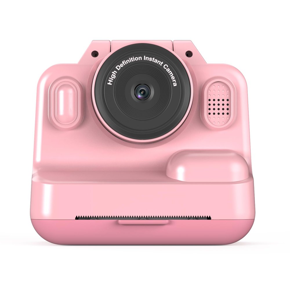 Childrens Instant Print Camera - Fun & Easy-to-Use Digital Camera for Kids, Instant Photo Printer, for Birthdays, Holidays, and Family Activities (Pink)