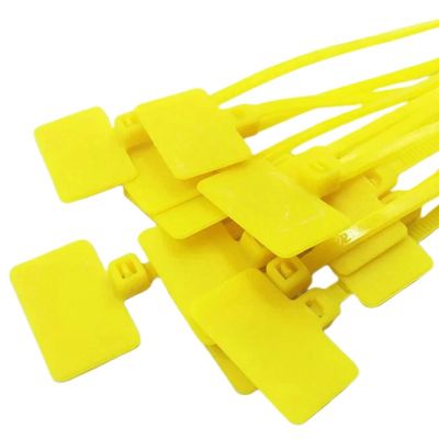 50Pcs 4 * 150Mm Nylon Cable Ties Tag Labels Plastic Loop Markers Self-Locking Zip-50Pcs Yellow