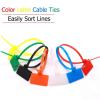 50Pcs 4 * 150Mm Nylon Cable Ties Tag Labels Plastic Loop Markers Self-Locking Zip-50Pcs Yellow view 2