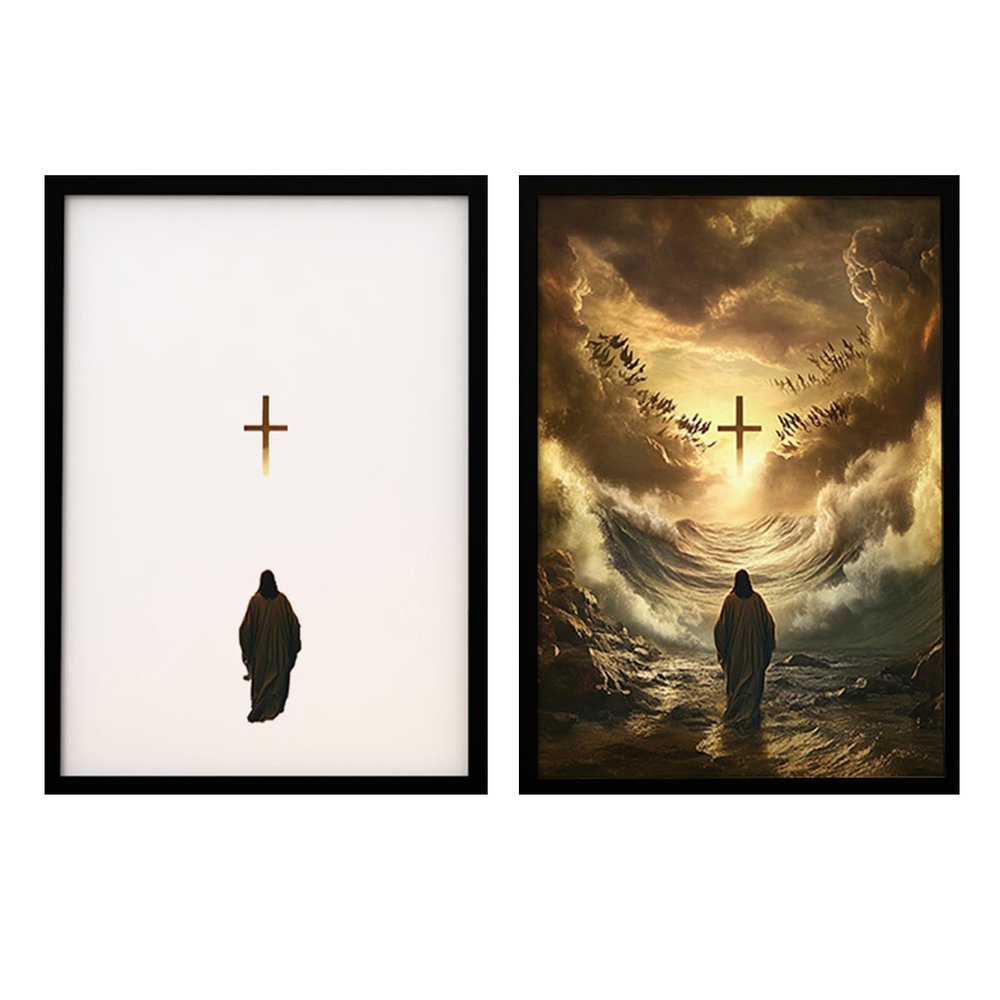 alievoke Jesus Night Light,4D LED Jesus Photo Frame Lamp, for Bedroom Living Room, Study Room Light Up Nights for Christian Wall Art Gifts (D,Large)