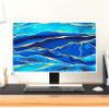 Baocicco Royal Blue Marble Waterproof TV Cover 55 Inch Creative Design Monitor Accessories Laptop TV LCD Screen Television Decoration for Tablet LED LCD OLED TVs Decorations view 4