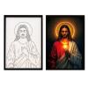 alievoke Jesus Night Light,4D LED Jesus Photo Frame Lamp, for Bedroom Living Room, Study Room Light Up Nights for Christian Wall Art Gifts (C,Large) view 1