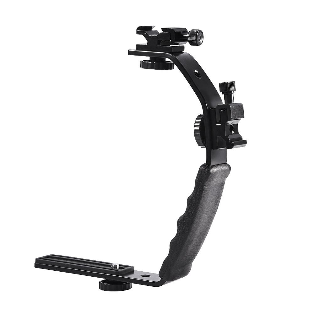 QANYEGN Hot Shoe Extension Bar Mount, Camera L Bracket, L Shape Camera Flash Bracket for Flashlight, DV Camcorder, 120 or 135 Film Camera
