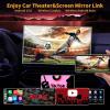4-in-1 Wireless CarPlay & Android Auto Adapter, Compatible with N-etflix/YouTube/TIK Tok/Screen Mirror Link view 4