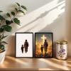 Jesus Night Light,4D LED Jesus Photo Frame Lamp, for Bedroom Living Room, Study Room Light Up Nights for Christian Wall Art Gifts (A,Large) view 2