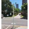 CHZDPP Outdoor Camera Mount for Street, Ground Mount Surveillance Pole with Accessories, Easy to Install Camera Mount Pole for Residential Areas/Garden/Backyard(3.0m/9.8ft)