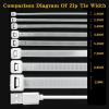 500/1000Pcs Nylon Cable Tie Adjustable Self Locking Cord Tie Straps In Black Fastening Ring Reusable-2.5X300 (500Pcs) view 3