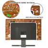Baocicco Merry Christmas Waterproof Screen TV Cover 37, 38, 39 Inch Vintage Wooden Board Gingerbread Candy Cane Snowflake Christmas Tree Panel Case TV Screen Protective LCD/LED/HD TVs view 3