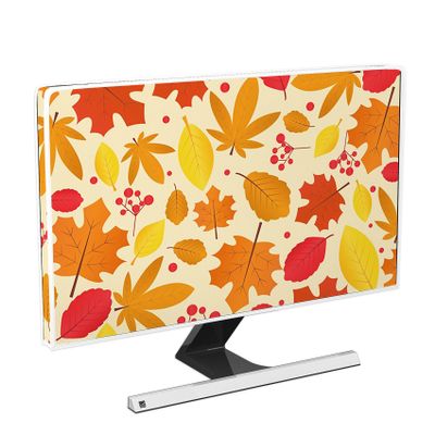 Baocicco Fall Maples Waterproof 65 Inch Anti-Static Dustproof LCD/LED/HD Harvest Holiday Thanksgiving Day Rustic Style Television Accessories for LED LCD OLED Screen 40 to 42 Inch TVs