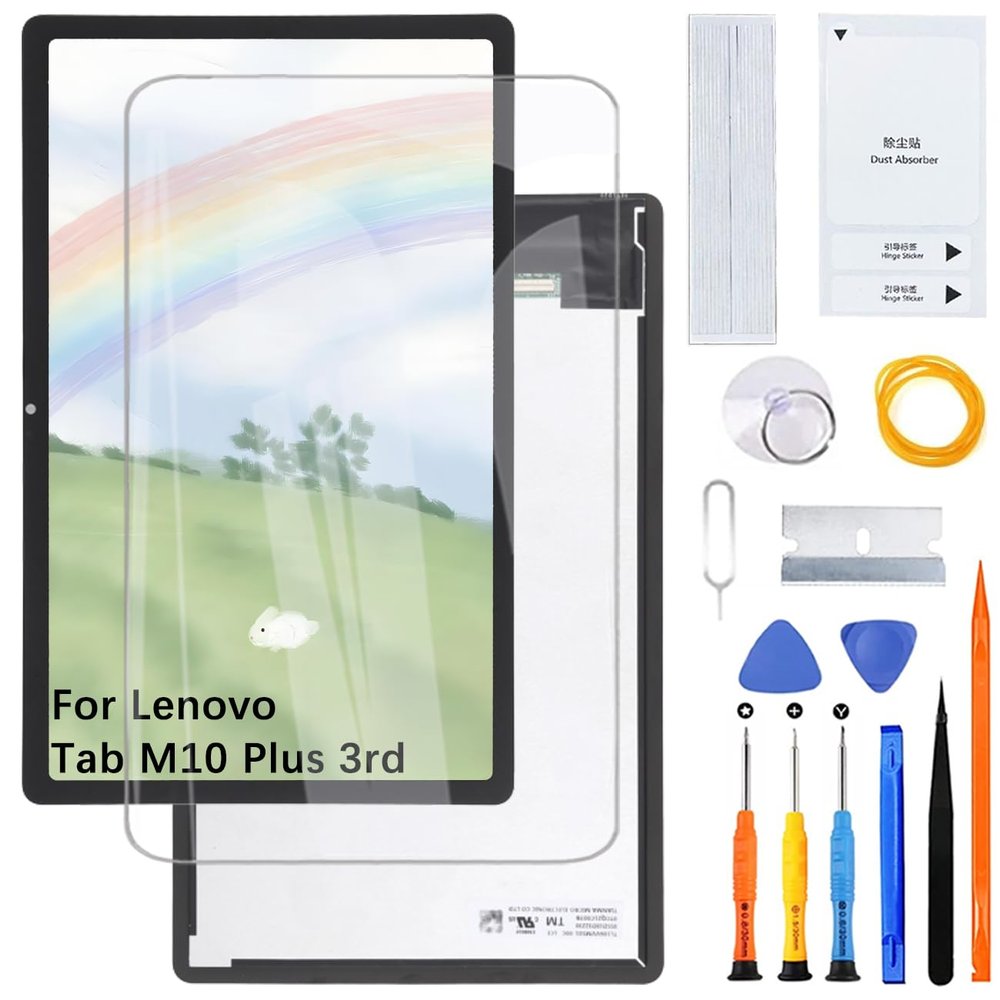 Display Screen for Lenovo Tab M10 Plus 3rd TB125FU TB128FU LCD Screen Replacement Assembly with Kit