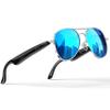 EarlySincere AI Smart Glasses, Smart Translation Glasses That Support 164 Language Translation, IP65 Waterproof Smart Sunglasses, Classic Aviator Sunglasses with Voice Assistant/AI Call/Chat GPT view 1