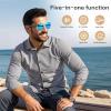 EarlySincere AI Smart Glasses, Smart Translation Glasses That Support 164 Language Translation, IP65 Waterproof Smart Sunglasses, Classic Aviator Sunglasses with Voice Assistant/AI Call/Chat GPT view 2