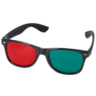 3D Viewing Glasses, 3D Glasses, Black Frame Red Green Viewing for Dimensional Anaglyph TV Movie DVD Game and Amblyopia Training Eyeglasses