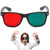 3D Viewing Glasses, 3D Glasses, Black Frame Red Green Viewing for Dimensional Anaglyph TV Movie DVD Game and Amblyopia Training Eyeglasses view 2