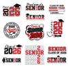 (12pcs) Senior 2026 Sticker Pack, High School Sticker for Graduating Students Waterproof, Graduation Class of 2026 Gift, College Student Decoration for Laptop Vehicles (3 inches) (Senior4, 3x3 inches) view 1