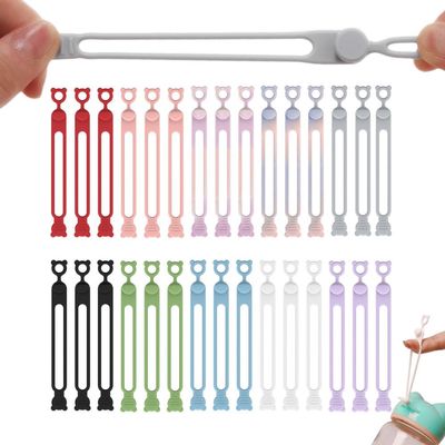 20 PCS Data Cable Organizer Reusable Silicone Organizer, 2026 Multipurpose Cable Ties Organizer, Elastic Cord Organizer for Bundling and Fastening Cable Travel Essentials (30pcs)
