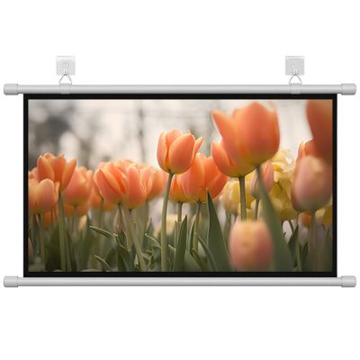60 inch Wall Mountable Projector Screen, 4K HD Manual Movie Screen, Portable Projection Screen for Indoor Home Theater, Office Meetings, School Education(16:9)