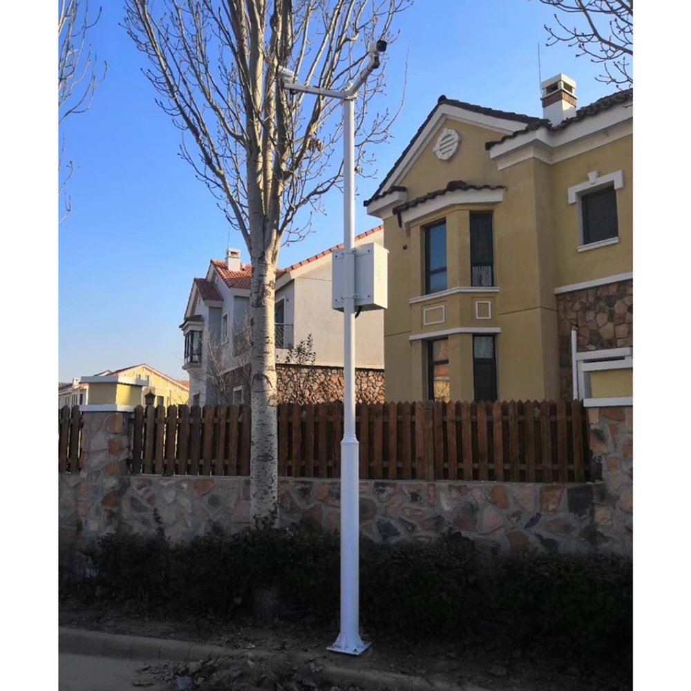 Outdoor Security Camera Pole for Home, Universal Surveillance Pole Column for Dome/P-T-Z/C-C-T-V Cameras, Upright Camera Pole for Restaurant/Bank/Bar Entrance(19.ft/6m)