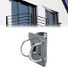 Aerial Mast Pipe Bracket Adjustable U Shape Antenna Mounting Bracket for Motorhomes Yachts Universal Stainless Steel view 3