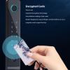 BLACKTK Slim Smart Lock 5 in 1 Fingerprint Card Password Application Control Key Unlock Aluminum Alloy Digital Keyboard Door Lock view 4