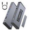 Laptop Docking Station 3 Monitors for Dell/HP/Lenovo/Mac, 15 in 1 USB C Docking Station Dual Monitor with M.2 NVMe SSD Slot, 4K@60Hz Triple Display Dock with HDMI/Displayport/PD/LAN/SD/TF/10Gbps USB view 1