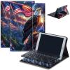 Bluetooth Keyboard Case for Fire HD 10 (13th/11th Gen, 2023/2021), Detachable Wireless Keyboard Cover with Stand, PU Leather Protective Case for Fire HD 10 Tablet 10.1 Inch, Eagle Flag view 1