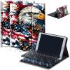 Bluetooth Keyboard Case for Fire HD 10 (13th/11th Gen, 2023/2021), Detachable Wireless Keyboard Cover with Stand, PU Leather Protective Case for Fire HD 10 Tablet 10.1 Inch, Eagle American Flag view 1
