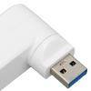 90 Degree & 180 Degree Rotatable USB Hub 3 Port Compact Portable Space Saving USB Port Splitter Plug and Play Supports Hot Swap for Desktop PC No Driver Needed Black (White) view 3