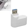 90 Degree & 180 Degree Rotatable USB Hub 3 Port Compact Portable Space Saving USB Port Splitter Plug and Play Supports Hot Swap for Desktop PC No Driver Needed Black (White) view 4