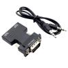 HDMI-Compatible Female to VGA Male Converter 3.5mm Audio Cable Adapter 1080P FHD Video Output for PC TV Box view 1