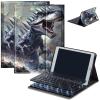 Bluetooth Keyboard Case for Fire HD 10 (13th/11th Gen, 2023/2021), Detachable Wireless Keyboard Cover with Stand, PU Leather Protective Case for Fire HD 10 Tablet 10.1 Inch, Dinosaur view 1
