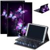 Bluetooth Keyboard Case for Fire HD 10 (13th/11th Gen, 2023/2021), Detachable Wireless Keyboard Cover with Stand, PU Leather Protective Case for Fire HD 10 Tablet 10.1 Inch, Purple Butterfly view 1