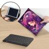 Bluetooth Keyboard Case for Fire HD 10 (13th/11th Gen, 2023/2021), Detachable Wireless Keyboard Cover with Stand, PU Leather Protective Case for Fire HD 10 Tablet 10.1 Inch, Purple Beautiful Girl view 3