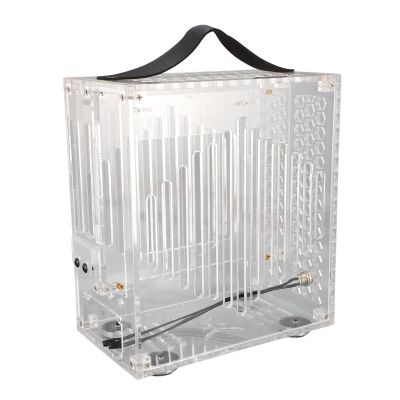 Focket ITX Computer Case, Mini Tower Chassis with Transparent Acrylic Panels for Mini ITX Board Boards to Use 170x170mm, Graphics Card Holder 190mm, Portable Design