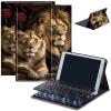 Bluetooth Keyboard Case for Fire HD 10 (13th/11th Gen, 2023/2021), Detachable Wireless Keyboard Cover with Stand, PU Leather Protective Case for Fire HD 10 Tablet 10.1 Inch, Lion Love view 1