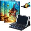 Bluetooth Keyboard Case for Fire HD 10 (13th/11th Gen, 2023/2021), Detachable Wireless Keyboard Cover with Stand, PU Leather Protective Case for Fire HD 10 Tablet 10.1 Inch, Undersea Treasure Cat view 1
